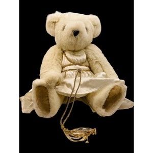 VINTAGE Handmade VERMONT TEDDY BEAR Angel Plush Rare 16"  Jointed Arms  Legs P11